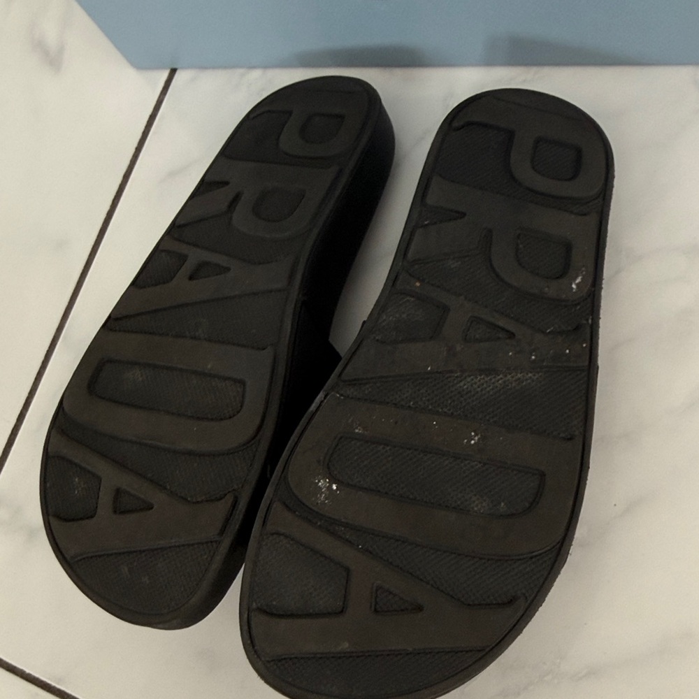 Prada Black Slides with Pink Accents - Picture 4 of 6